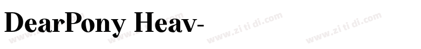 DearPony Heav字体转换
